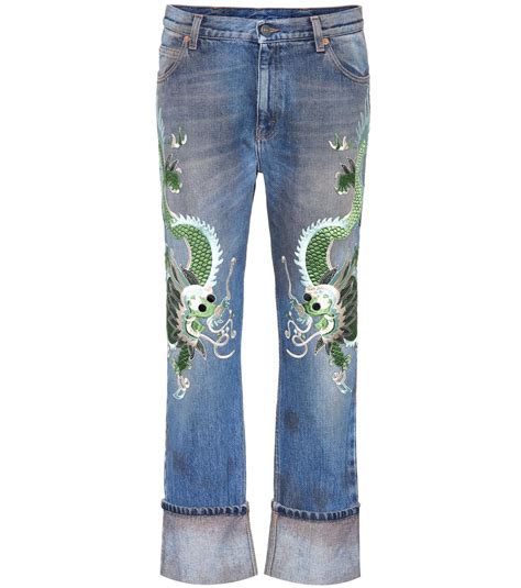 gucci embroidered jeans tumblr|gucci jeans for women.